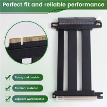 PCIE 5.0 16X Riser Extension Cable 15-20CM PCIE5.0 16X to 16X Adapter 90180Angle for RTX 40/50 RX7000/8000 15cm