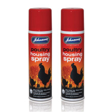 2 PACK JOHNSONS VETERINARY POULTRY HOUSING SPRAY 250ML KILLS MITES LICE & FLEAS