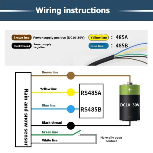 Irrigatie Regen- en Sneeuwsensor Zender Neerslagdetector Controller RS485 Modbus met Verwarming 1
