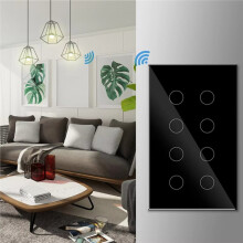Tuya Wifi para Luz de Toque Inteligente en Pared para Panel de Vidrio de Interruptor, Compatible con la App Tuya para Control de Toda la Casa