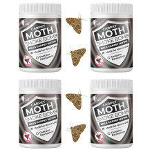 Carpet Moth Smoke Bombs (Pack of 4) 13.25% Permethrin - Maximum Strength Carpet