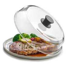 10inch Glass Microwave Splatter Cover for Food - Food Grade Dishwasher Safe - Cookware & Bakeware Mess Guard Lid