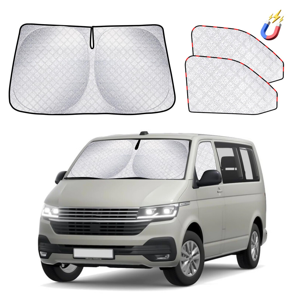 Zatooto Car Windscreen Sun Shade Compatible With Vw T5 T6, 3 Pieces 5009434311213