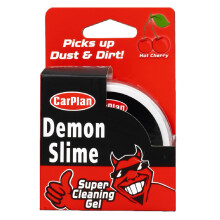 CarPlan Demon Slime 160g - Super Cleaning Gel - Putty Picks Up Dust & Dirt - For Car Interiors, Keyboards, Offices - Hot Cherry Scent
