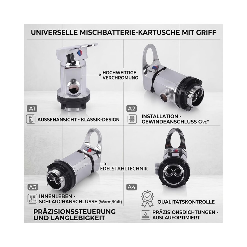 Shower Mixer Tap 1/2 Inch Single Lever Mixer Tap With Inlet Pipes Outlet Pipes And Sprinkler Set,For Motorhome 4713534860397