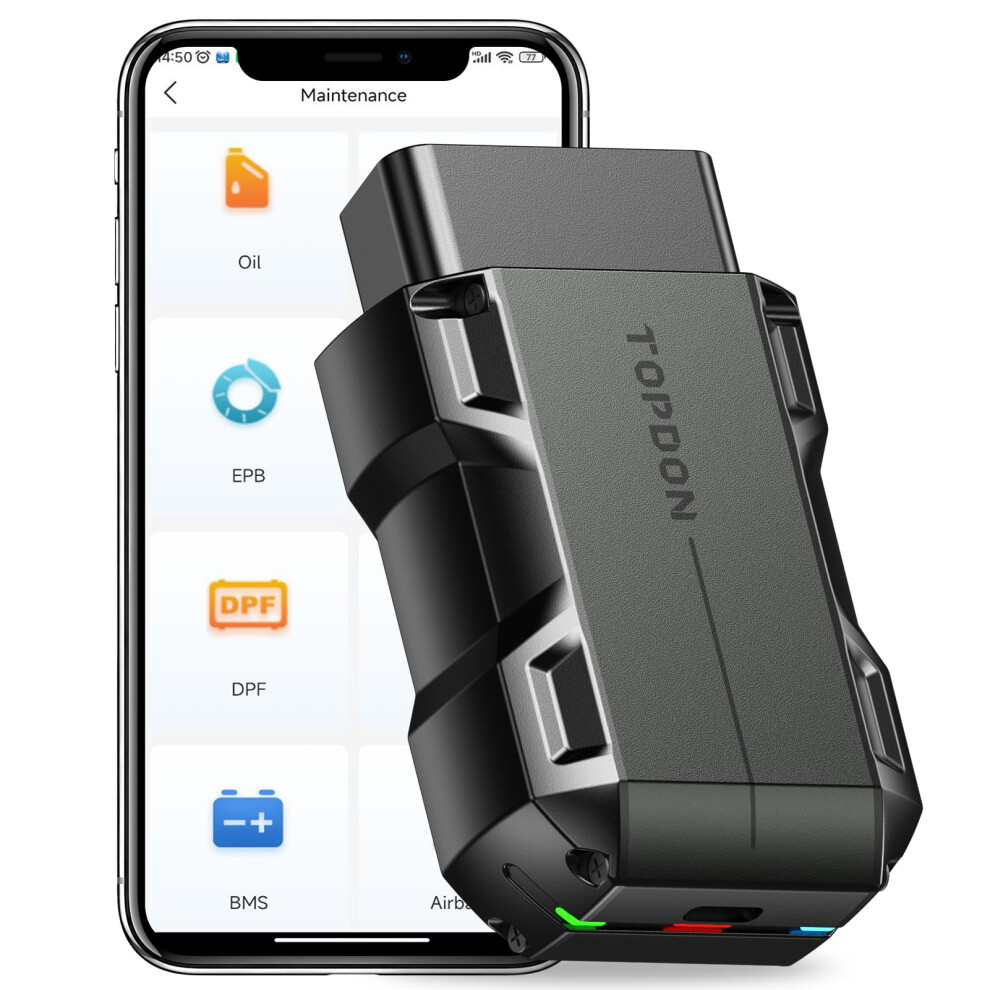 Topdon Topscan Obd2 Scanner Bluetooth, Wireless Obd2 Code Reader With 5000740518693