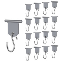 URAQT RV Awning Hooks, 17 PCS RV Awning Accessory Hangers, Camping Awning Hook, Piping Rail Accessories for Motorhome, Caravan, Christmas Party, Camp