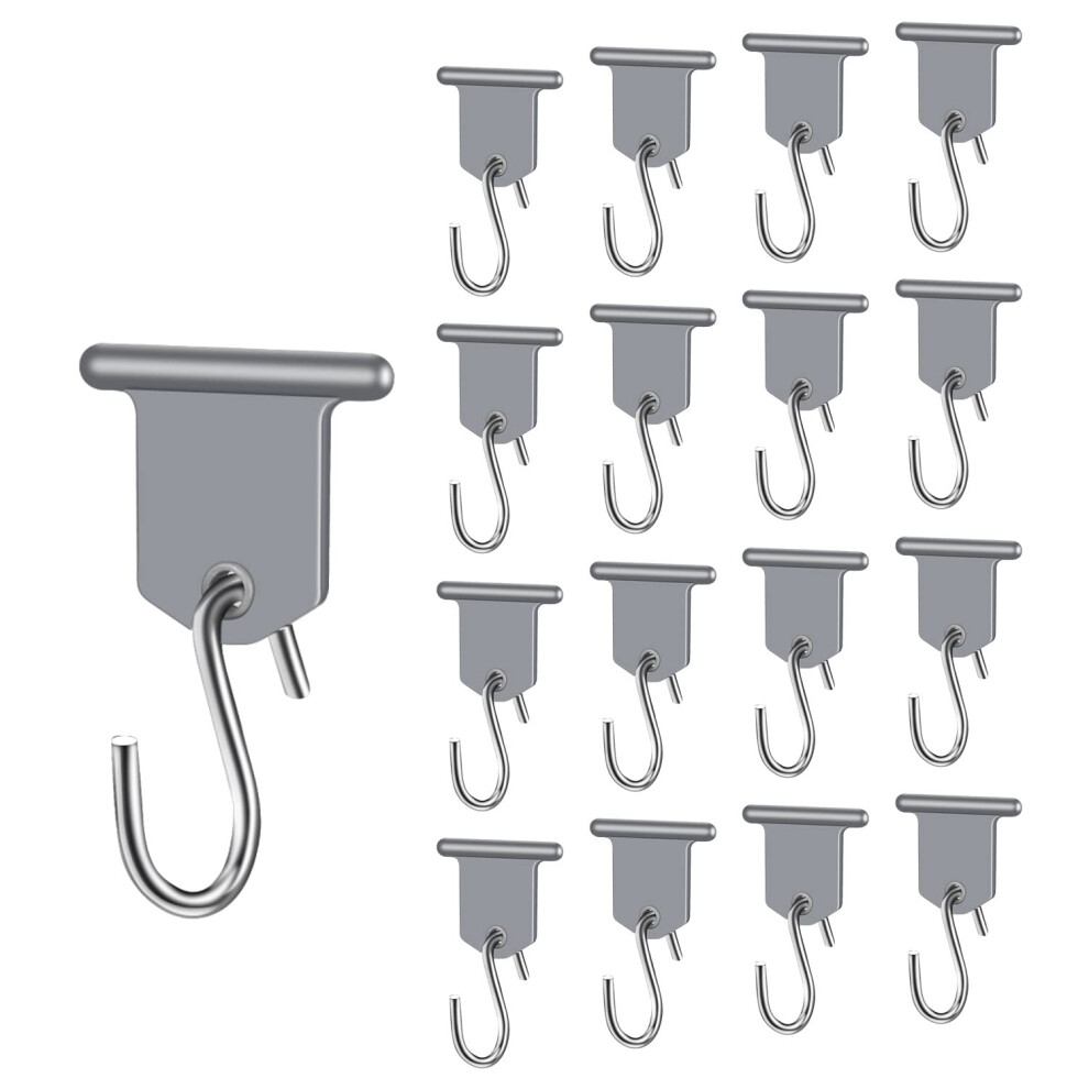 Uraqt Rv Awning Hooks, 17 Pcs Rv Awning Accessory Hangers, Camping Awning Hook, Piping Rail Accessories For Motorhome, Caravan, Christmas Party, Camp 7081698423626