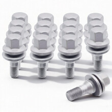 ERMWALR 16 Pcs Wheel Bolts M12 x 1.25 for Citroen C2 C3 C4 C5 for Peugeot 206 207 308 407 Wheel Bolts Nuts Replacement 9817024580 540567