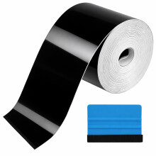 1PCS High Gloss Black Vinyl Wrap Tape 5cm x 10m, Automotive Car Vinyl Wrap Roll for Chrome Delete, Window Trim, Door Sill, Exterior Detailing, Waterp