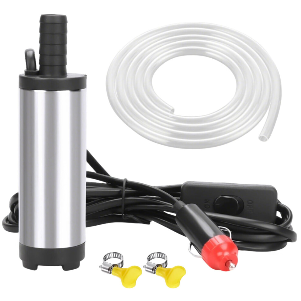 12V Submersible Fuel Transfer Pump: 38Mm Diesel Water Oil Pump Black 5008890766889