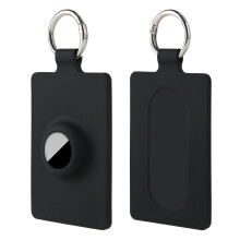 Key Card Holder for Tesla Model 3/Y/X/S, Airtag Key Fob Cover Silicone Key Protector Key Chain Keyring Cover Accessories Anti-Lost and Scratch-Resist
