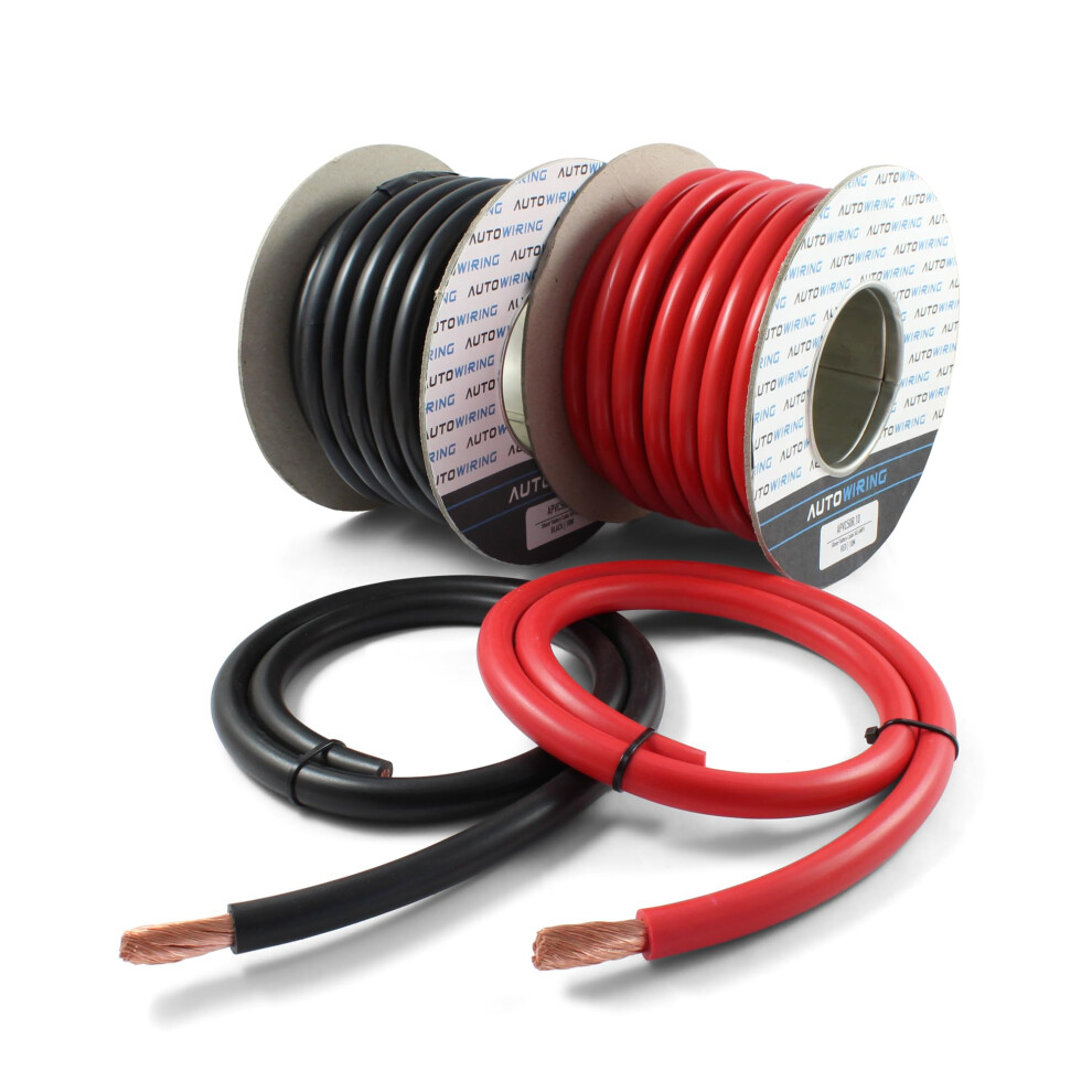 Autowiring Automotive Hi-Flex 345 Amp 50Mmâ² 1/0 Awg Battery/Starter/Inverter/Welding Pvc Cable Wire (, 20 Metre) Red 5006023256917