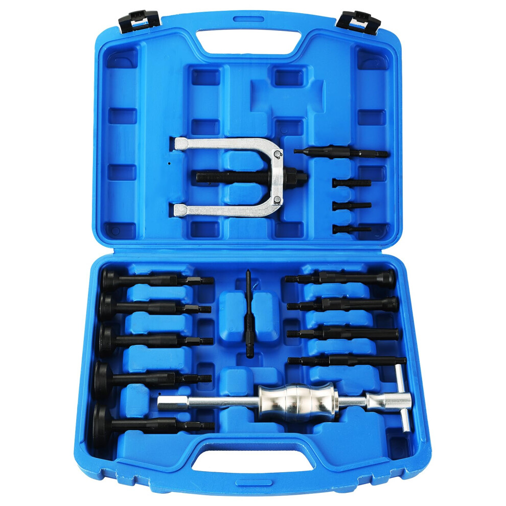 Dasbet 16Pcs Blind Inner Bearing Puller Blind Hole Remover Extractor Set Slide Bearing Race And Seal Puller Extractor Kit With Slide Hammer Inner Bli 5795260164283