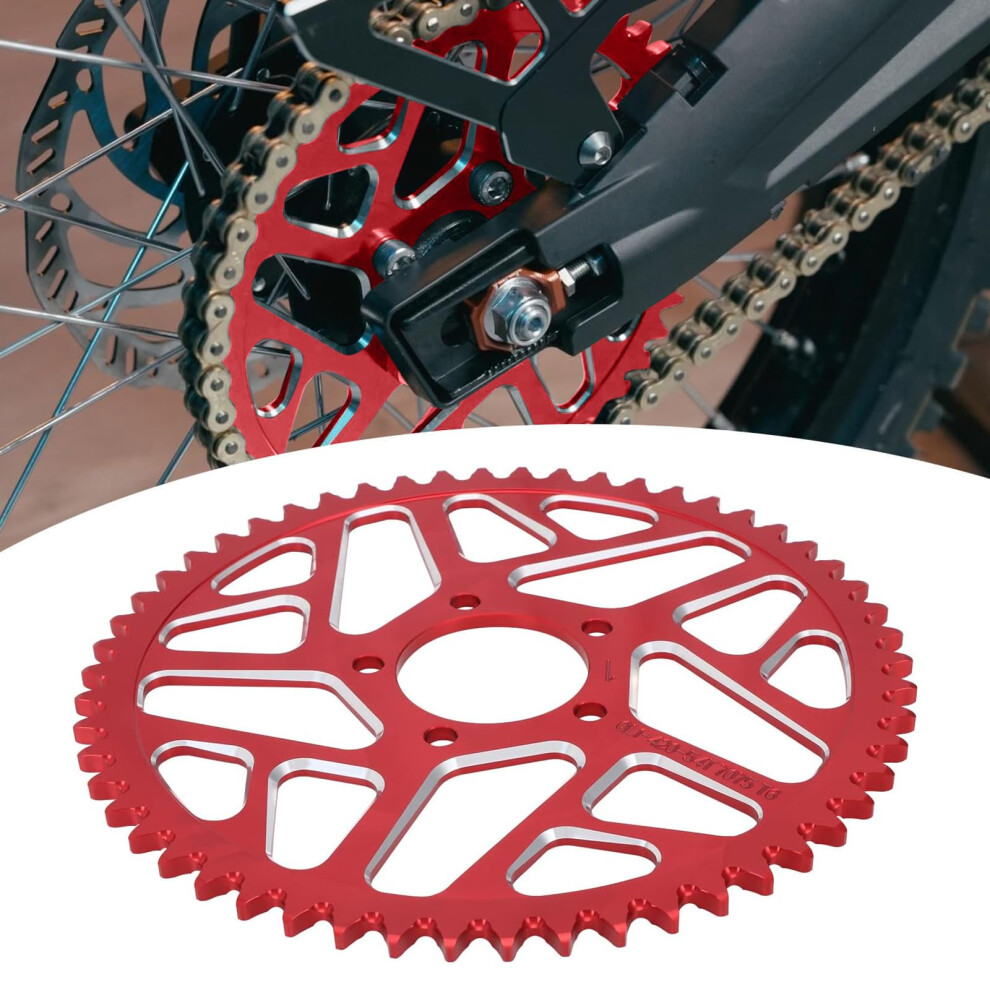 Runfarr Motorcycle Sprocket, Sur-Ron Sprocket 54 Teeth Rear Sprocket For Sur-Ron S/X Segway X160/X260 Talaria Sting Mx3/Mx4- Red 8356907340544