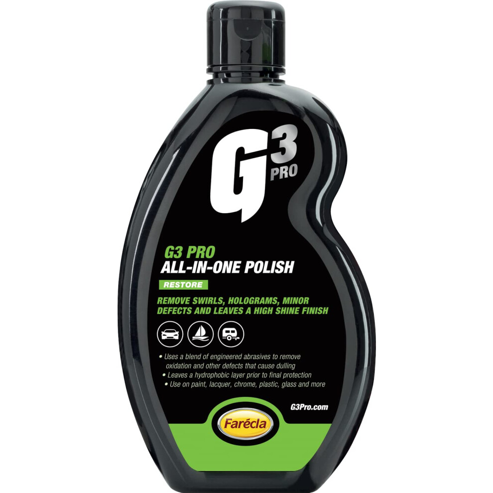 G3 Pro All-In-One Polish 500Ml (7251) Â Removes Swirls, Scratches & Oxidation Â Restores Paintwork With Deep Gloss And Hydrophobic Finish On Paint 5761273873832
