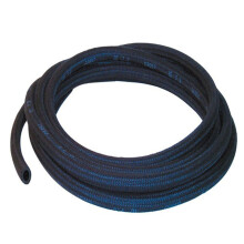 12mm ID Black 4 Metre Cotton Braided Rubber Fuel Line Pipe Unleaeded Petrol Diesel Tubing Hose