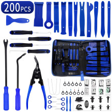 Wetado Trim Removal Tool, 200PCS Trim Tool Auto Removal Kit, Plastic Panel Fastener Removal Tool, Trim Removal Kit for Car/Trim/Panel/Door/Audio/Auto