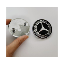 Black Flat Hood Badge Emblem Replacement Part for Car Front Grille, Durable ABS, Glossy Black