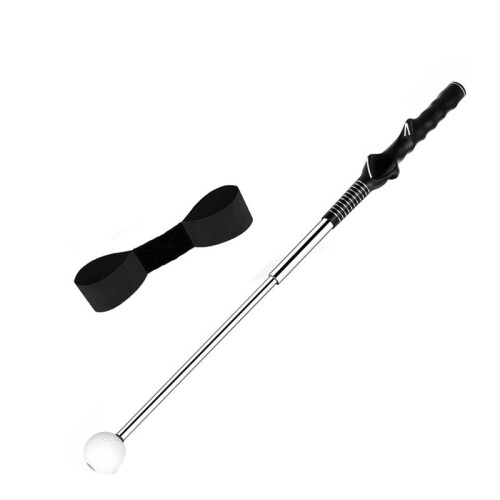 Retractable  Swing Trainer with Arm Band - Click Stick  Training Aid, Right Handed  Swing Practice Stick
