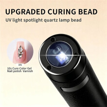 Lámpara de Uñas UV LED Recargable Inalámbrica de Mano, Secador de Uñas Portátil, Luz de Curado Rápido para Todo Tipo de Esmalte en Gel