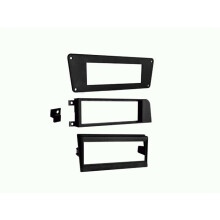 Placa de fachada 1-DIN compatible con Volvo 100/200/740/760/780/940 negra