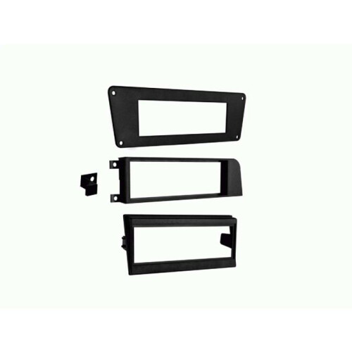 Placa de fachada 1-DIN compatível com Volvo 100/200/740/760/780/940 preta