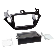 Adaptador de fachada 2-DIN con compartimento para Opel Adam / Corsa (E)