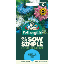 Fothergill's Oh Sow Simple, Nigella Mix Flower Seeds, Sow: Mar-Oct, Blue/White