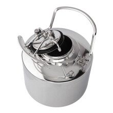 Homebrew Keg, Secondary Fermentation Vessel, 6L Stainless Steel Keg,PressureBarrel for Beer, Soda, Wine Making