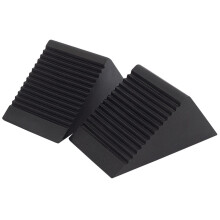 Draper 125 x 60 x 78mm Rubber Wheel Chocks | 2 Piece Levelling Ramps | Caravan Chocks | Anti Roll Vehicle Tools | 54500, Blue