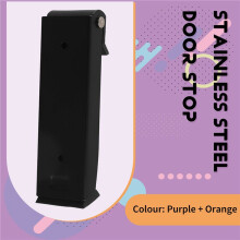 2X Robuster Türstopper, Türhalter, Kick-Down-Türstopper, Stabil, Kein Bohren Erforderlich, Geräuschstopper Unter der Tür, Schwarz