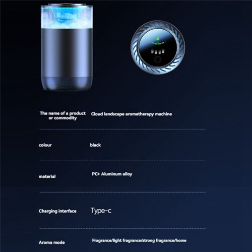 Cloud Mist Landscape Aromatherapy, Car Fragrance Automatic Start and Stop Aromatherapy, AI Atomization Aromatherapy A