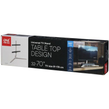 Unterstützung TV auf Standfuß One For All / TV-Ständer Design Tischplatte - Licht/Silber - 180 drehbar - VESA
