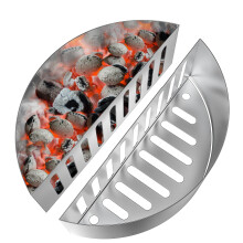onlyfire 2Pcs Stainless Steel Contoured Charcoal Baskets,Charcoal Fuel Holder Fit for Kettle Grill