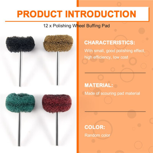 12 pcs Polishing Sanding Polish Wheel Buffer Abrasive Brush  for  Rotary 1
