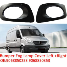 1 Pair Car Front Bumper Fog Lamp Cover Anti-Fog Lamp Frame 9068850253 9068850353 for - Sprinter W906