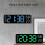 Large Digital Wall Clock Temperature and Humidity Week Display Electronic LED Table Alarm Clock 12/24H 5