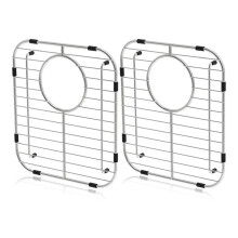 2pcs Sink Protectors for Kitchen Sink, Universal Double Bowl Sink Bottom Grid 13.2 X 11.6 X 1.25In, Kitchen Sink Grid
