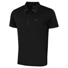 (M, Black) Hugo Boss Mens Paddytech Lightweight Stretch Quick Drying Golf Polo Shirt