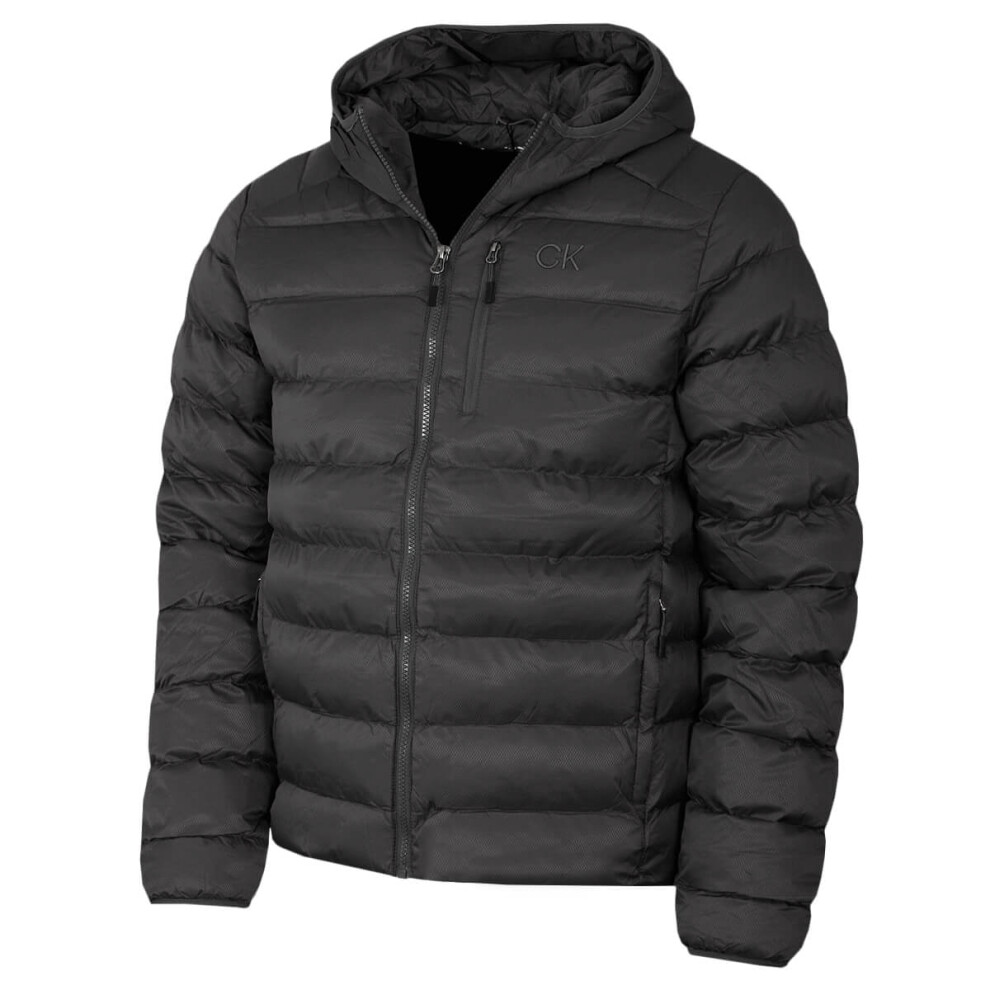 Calvin Klein (M, Storm) Mens 2026 San Gabriel Padded Woven Jacquard Jacket Not,Specified