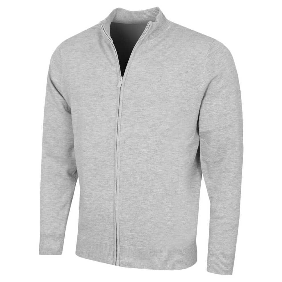 Calvin Klein (Xxxl, Marl) Mens 2026 Cleveland Full Zip Premium Golf Sweater Silver
