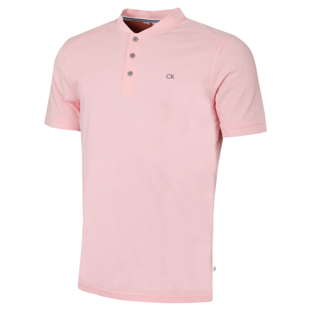 Calvin Klein (Xxxxl, Baby ) Mens 2026 Blade Collar Campus Golf Polo Shirt Pink