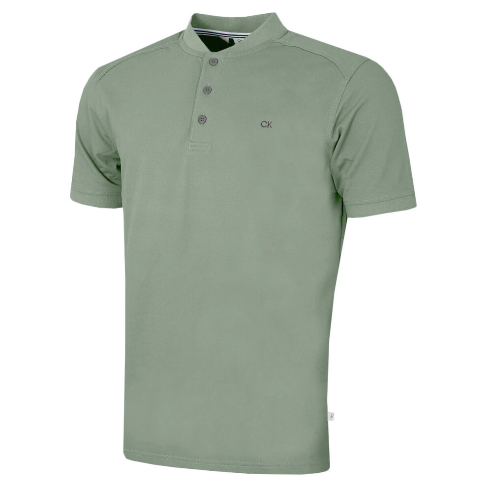 Calvin Klein (Xxxxl, Sage) Mens 2026 Blade Collar Campus Golf Polo Shirt