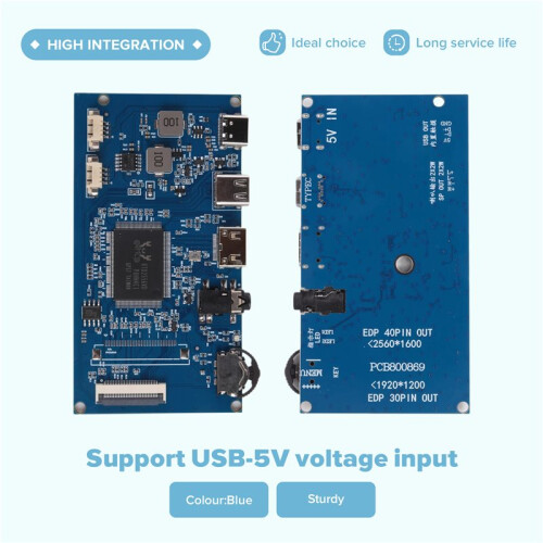 For EDP 30Pin TN IPS LCD Screen Display DIY Modification Type-C -Compatible Driver Control Board(1366x768) 2