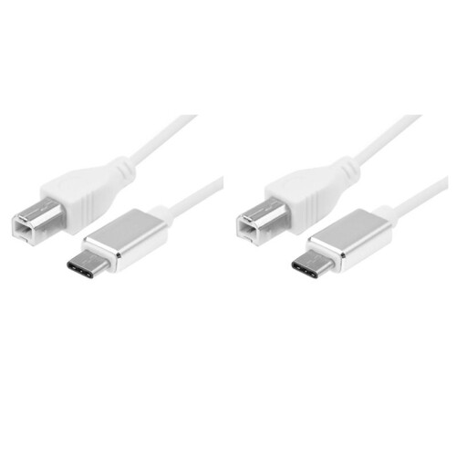 2X USB Type B Midi Cable to Type C Connector, Adapter Cable, Piano Audio Cable
