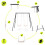 Balançoire Double de Jardin HyperMotion pour Enfants avec Sièges Réglables et Structure Acier 3