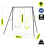 Balançoire Double de Jardin HyperMotion pour Enfants avec Sièges Réglables et Structure Acier 4