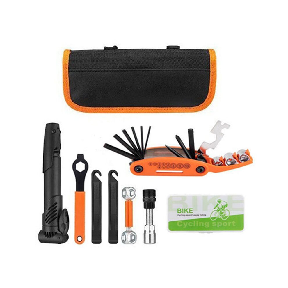 35-Piece Bike Repair Kit With 80 Psi Pump For Mountain/Road Bikes - Includes Tire Patches, Levers, Hex Wrenches 4711289961291