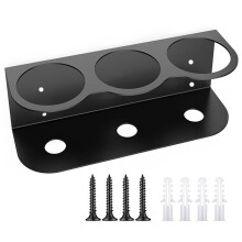 3 Holes General Bottle Holder Easy Install Wall Mount Paint Bottle Organizer Storage Rack for Garage Home Workspace